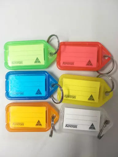 50 x Kevron Key Tag Rings Assorted colours