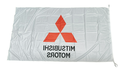 Mitsubishi Motors Flag, White, 180x90 cm