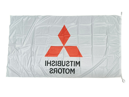 Mitsubishi Motors Flag, White, 180x90 cm