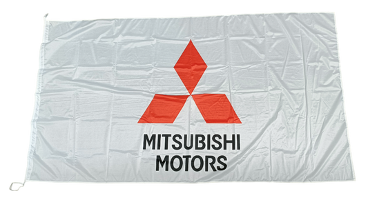 Mitsubishi Motors Flag, White, 180x90 cm