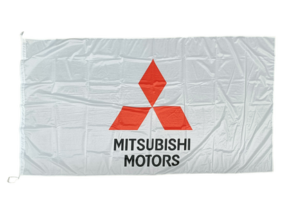 Mitsubishi Motors Flag, White, 180x90 cm