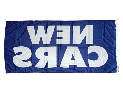 New Cars Flag, Blue - Multiple Sizes Available