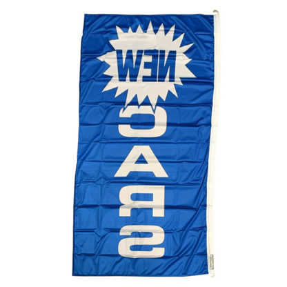 New Cars Flag, Blue - Multiple Sizes Available