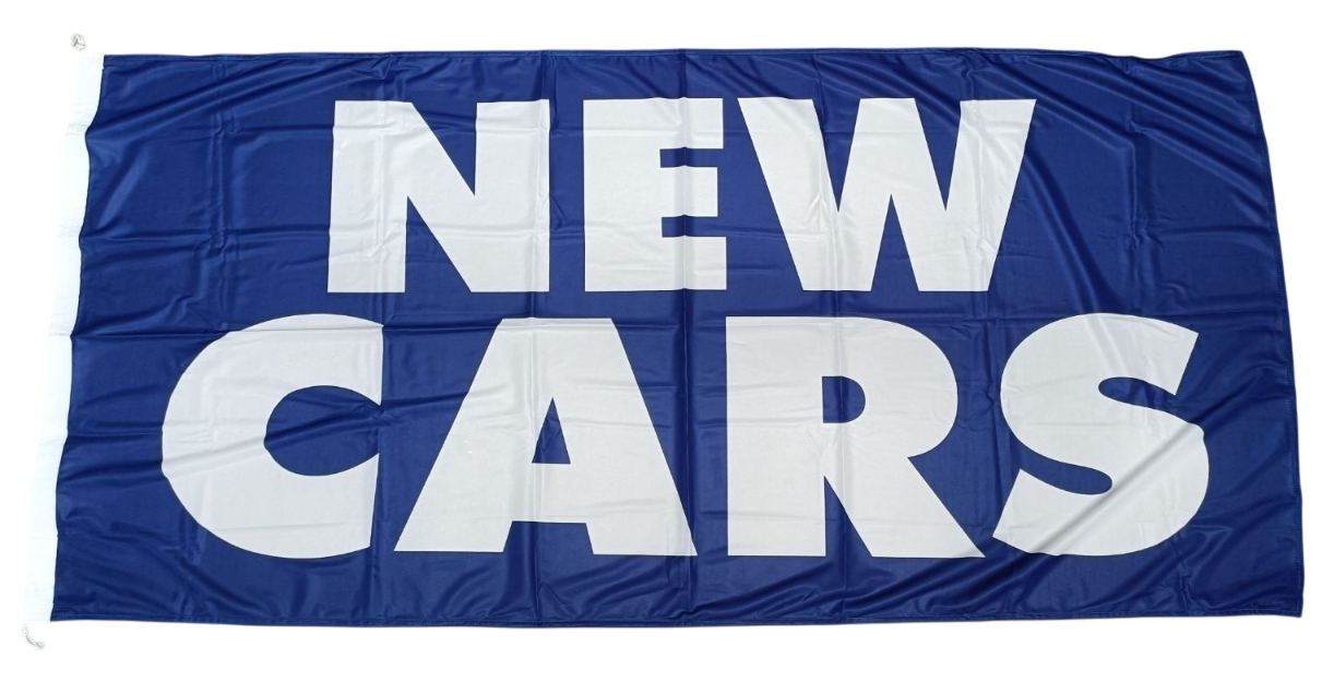 New Cars, Blue 180cm by 90cm Flag