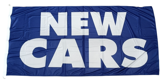 New Cars, Blue 180cm by 90cm Flag