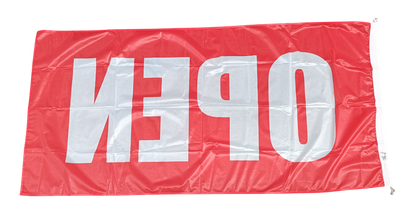 Open Flag, Red, 180x90 cm