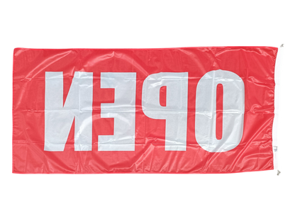 Open Flag, Red, 180x90 cm