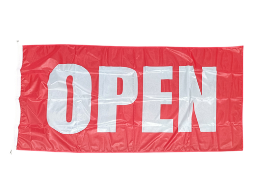 Open Flag, Red, 180x90 cm