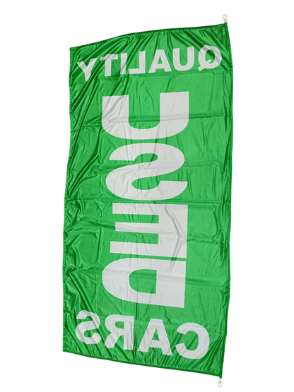 Quality Used Cars Banner Flag 90cm by 180cm - Green