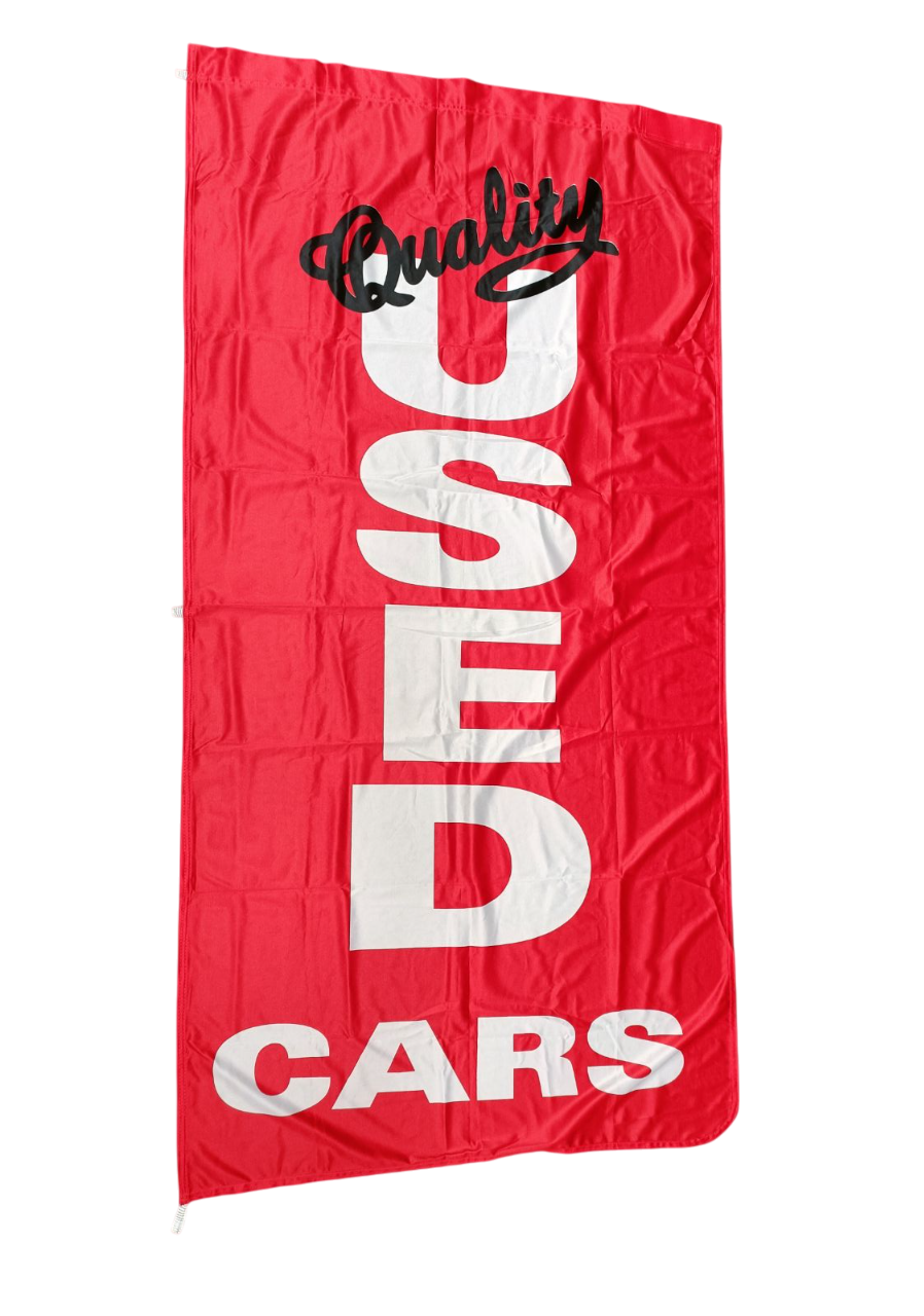 Quality Used Cars Banner Flag 90cm by 180cm - Multiple Colors Available