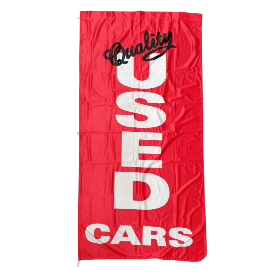 Quality Used Cars Flag, 90x180 cm - Available in Various Colors