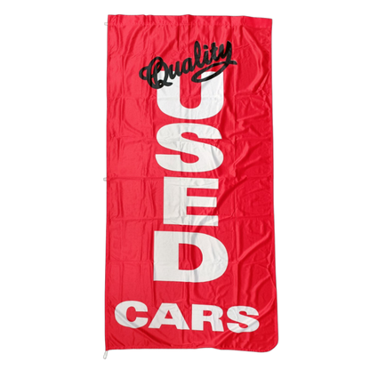 Quality Used Cars Flag, 90x180 cm - Available in Various Colors