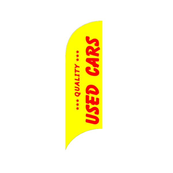 Quality Double sided Used Cars Feather Flags, 80x300 cm - Available in Multiple Colors