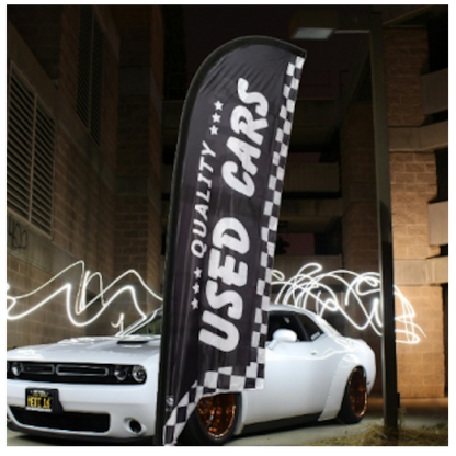 Quality Double sided Used Cars Feather Flags, 80x300 cm - Available in Multiple Colors