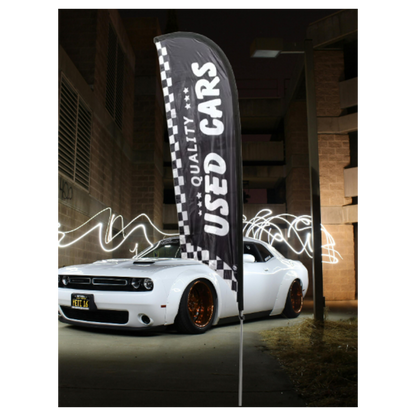 Quality Double sided Used Cars Feather Flags, 80x300 cm - Available in Multiple Colors