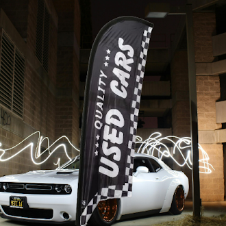 Quality Used Cars Feathers Flags, 80cm by 300cm