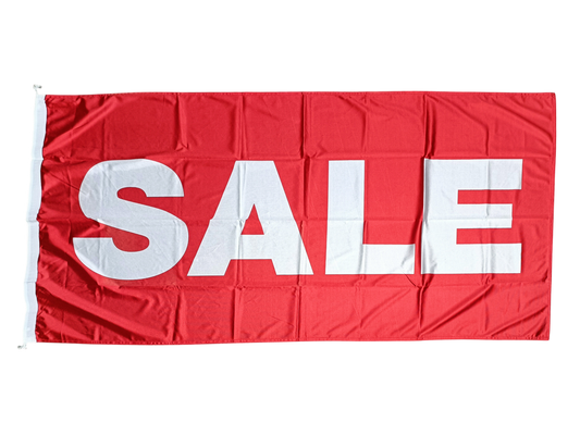 Sale Flag, Red, 180x90 cm