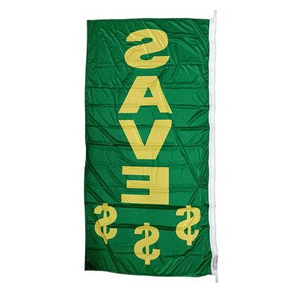 Save $$$ Flag, 90x180 cm