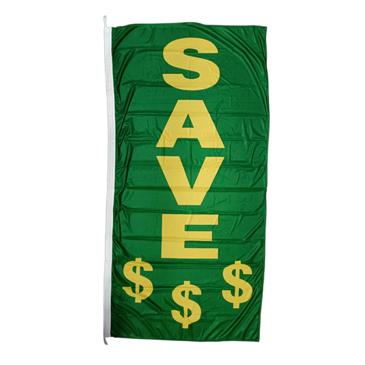 Save $$$ Flag, 90x180 cm