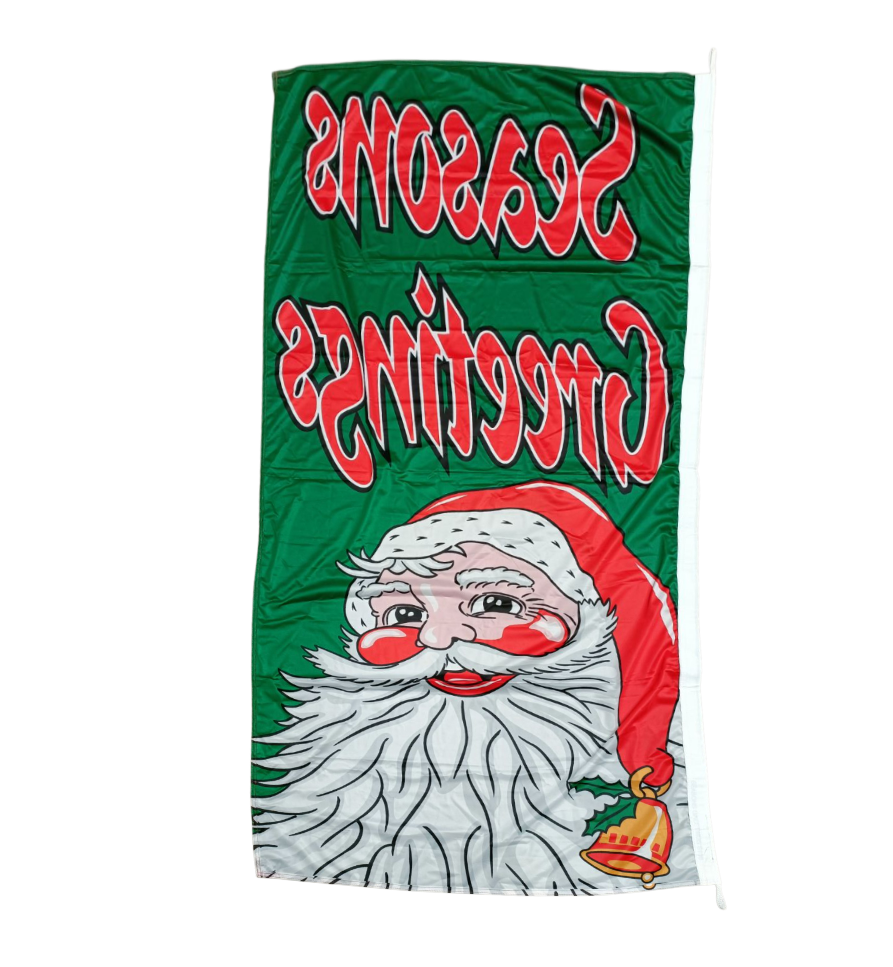 Seasons Greetings Flag, 90x180 cm - Available in Multiple Colors