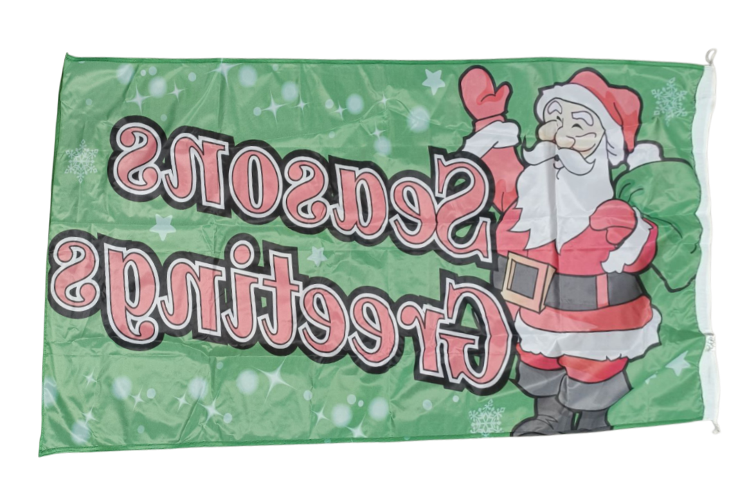 Seasons Greetings Flag, 180cm by 90cm
