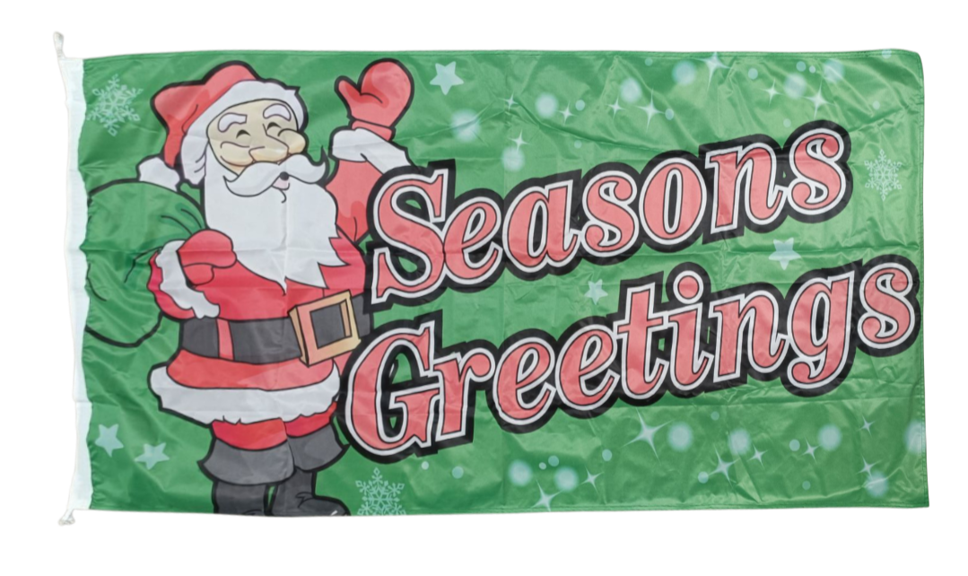 Seasons Greetings Flag, 180cm by 90cm