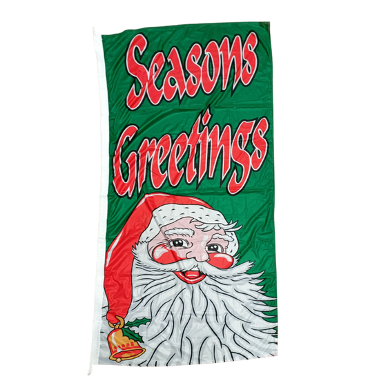 Seasons Greetings Flag,90cm by 180cm - Multiple Colors Available