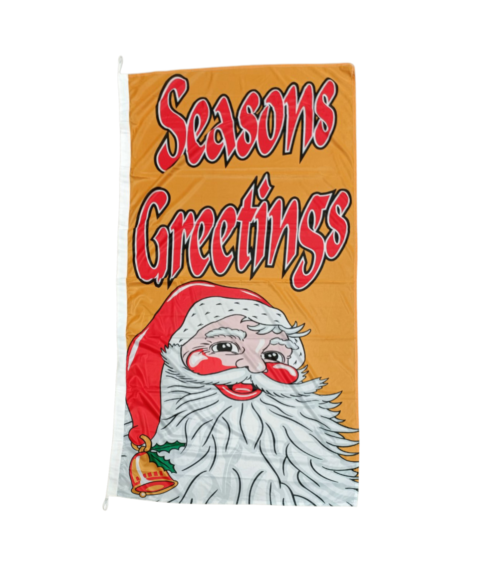 Seasons Greetings Flag,90cm by 180cm - Multiple Colors Available