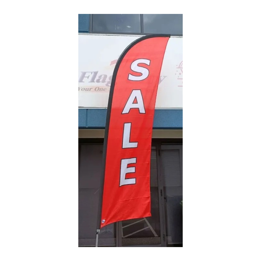 Single, (Double sided print) Sale, 75cm by 300cm Feather Flag