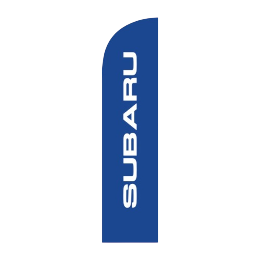 Subaru and 'Model' Feather Flags, 75x300 cm