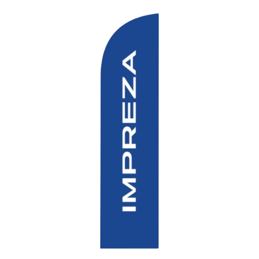 Subaru and 'Model' Feather Flags, 75x300 cm