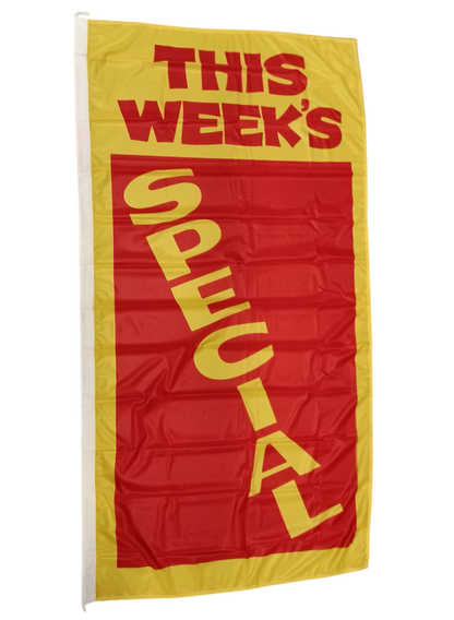 This Week's Special Flag, 90cm by 180cm