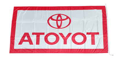 Quality, TOYOTA White 180cmx90cm Outdoor Flag