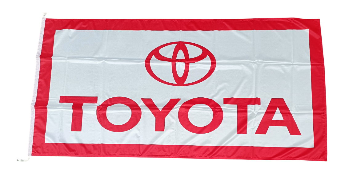 Quality, TOYOTA White 180cmx90cm Outdoor Flag