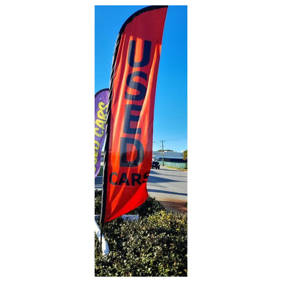 Used Cars Feather Flag, 75x300 cm