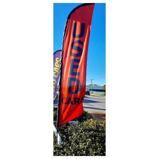 Used Cars Feather Flag, 75x300 cm