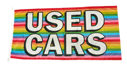 Used Cars Flag, Rainbow, 180x90 cm