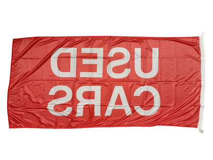 Used Cars Flag, Red, 180x90 cm