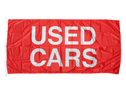 Used Cars Flag, Red, 180x90 cm