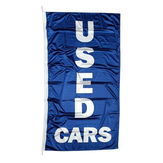 Used Cars Flag, 90x180 cm - Available in Blue and Green Colors