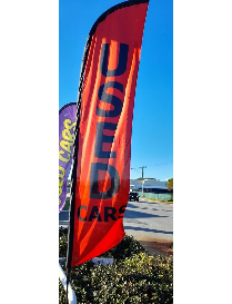 USED CARS, Feather flag, Screen Printed, 75cmx300cm