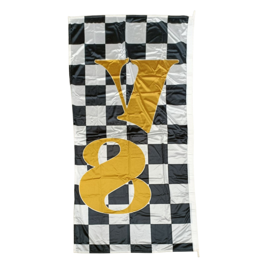 V8, Checkered Flag, 90x180 cm