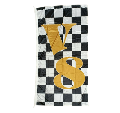 V8, Checkered Flag, 90x180 cm