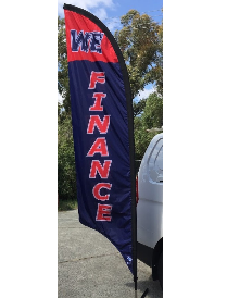We Finance, Feather, 80cm by 300cm Double-sided Flag
